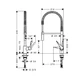 Змішувач для кухні Hansgrohe Cento XXL 2jet Semi Pro, хром (14806000) - изображение 2