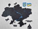 Деревянная 3D карта Украины "Black" 200 x 135 см от GOODMARK, политическая, c реками и интересными отметками - изображение 4