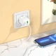 Мережевий зарядний пристрій (МЗП) Hoco N28 Founder 20W Type-C + USB (White) - изображение 3