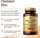 Хелат цинка Solgar Chelated Zinc (as zinc glycinate amino asid chelate) 22 мг 100 таблеток - изображение 3