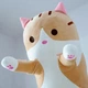 Детская мягкая плюшевая длинная игрушка подушка обнимашка антистресс кот Батон 50 см (475328-Prob) Коричневая - изображение 3