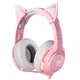 Игровые наушники Onikuma K9 USB 7.1 с микрофоном и LED RGB подсветкой кошачьи ушки проводные Pink - изображение 3