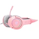 Игровые наушники Onikuma K9 USB 7.1 с микрофоном и LED RGB подсветкой кошачьи ушки проводные Pink - изображение 6