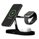 Док станція з бездротовою зарядкою Qi 5in1 Proda PD-W6 |5-15W, Watch/AirPods/Phone, підсвітка| black - зображення 1