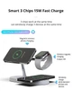 Док станція з бездротовою зарядкою Qi 5in1 Proda PD-W6 |5-15W, Watch/AirPods/Phone, підсвітка| black - зображення 3
