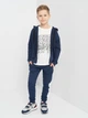 Детская толстовка с капюшоном Minoti 13Fleece 4 38450JNR 110-116 см Синяя (5063025050721) - изображение 3