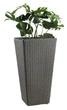 Горшок для растений BLOMMOR 36x36x70см Серый (6401843) - изображение 1