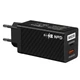Зарядное устройство GaN 65W PD Type-C / 20W QC3.0 USB-A - Черный - изображение 1