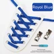 Плоскі еластичні шнурки з металевим замком для взуття FASTLACES T12-2 Royal Blue - зображення 1