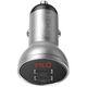 Автомобильное зарядное устройство для Baseus CCBX-0S 24W 2xUSB-A QC 3.0 с цифровым дисплеем, Серебристый (CCBX-0S) - изображение 1