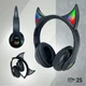 Бездротові навушники Bluetooth Cat STN-25 Котячі вушка Чорні - зображення 2