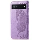 Чехол-книжка с рисунком UniCase Butterfly Pattern для Google Pixel 6a - Light Purple - изображение 3