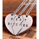 Кулон парный Best bitches dongsheng jewelry для троих подруг Серебристый - изображение 1