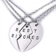 Кулон парный Best bitches dongsheng jewelry для троих подруг Серебристый - изображение 6