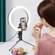Кольцевая USB светодиодная LED лампа + настольная подставка Baseus Live Stream Holder-table Stand 24.5см черный (CRZB10-A01) - изображение 2