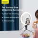 Кольцевая USB светодиодная LED лампа + настольная подставка Baseus Live Stream Holder-table Stand 24.5см черный (CRZB10-A01) - изображение 13