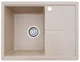 Мийка кухонна, гранітна, прямокутна Valetti 75R 58x44см Бежева - зображення 1