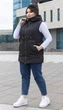 Женский теплый жилет удлиненный в стиле оверсайз больших размеров MODA 100023 48 Черный (М- 100023 /2 A ) - изображение 2