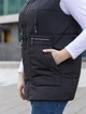 Женский теплый жилет удлиненный в стиле оверсайз больших размеров MODA 100023 48 Черный (М- 100023 /2 A ) - изображение 4