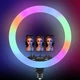 Кольцевая светодиодная LED RGB лампа 36см с штативом 2 метра и держателем для телефона селфи кольцо для блоггеров (кольцевой свет) - изображение 6