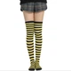 Гольфіни-заколенкі Home Socks 35-40 Вузька смужка Чорно-жовті - зображення 1