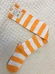 Гольфіни-заколенкі Home Socks 35-40 Широка смужка Жовтогаряче-Білі - зображення 3