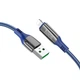 Кабель Hoco S51 з дисплеєм USB to Lightning 1.2m синій - зображення 3