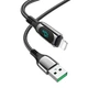 Кабель Hoco S51 с дисплеем USB to Lightning 1.2m черный - изображение 1
