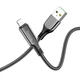 Кабель Hoco S51 с дисплеем USB to Lightning 1.2m черный - изображение 3
