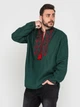 Вышиванка мужская Narodnyy butik Дубок изумрудный лен 2002.1 52 - изображение 5