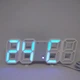 Годинник LED VST-6803 електронний від мережі білий корпус синя індикація - зображення 5