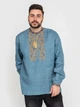 Вышиванка мужская Narodnyy butik Дубок голубой лен 2002.1 60 - изображение 1