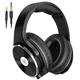 Накладні студійні HIFI навушники OneOdio Studio Wireless black зі складною конструкцією Проводні професійні навушники з мікрофоном - зображення 2
