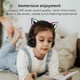 Беспроводные игровые наушники с кошачьими ушками Onikuma B90 с RGB подсветкой Bluetooth наушники для стриминга Черный - изображение 8