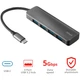 Концентратор Halyx Type-C to 4-Port USB-A 3.2 Grey Trust (24948_TRUST) - зображення 8