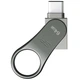 USB флеш накопитель Silicon Power 128 GB DriveMobile C80 USB 3.1 + Type-C Silver (SP128GBUC3C80V1S) (SP128GBUC3C80V1S) - изображение 2