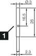 Індуктивний датчик Ø3, 200mA, PNP/NO, кабель 2m , Sn = 0.6mm, 213193 / INSM-D03-B0.6PS-2C Di-soric - зображення 2