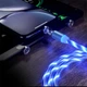 Магнитный светящийся кабель для зарядки USB Type C Blue - изображение 2