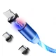Магнитный светящийся кабель для зарядки USB Type C Blue - изображение 4