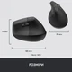 Мишка Logitech Lift Vertical Ergonomic Wireless/Bluetooth for Business Graphite (910-006494) (170198) - зображення 9