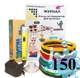 3D-ручка с разноцветным Эко Пластиком 150 м (15 цветов) c Трафаретами и Светящимся пластиком в темноте с экраном Yellow - изображение 1