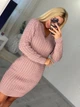 Fashions • Вязаное платье с вырезом Элизабет Fashions 44-48 пудра (204-нс) - изображение 4