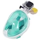 Полнолицевая панорамная маска для плавания FREE BREATH (S/M) M2068G Green с креплением для камеры - изображение 10