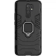 Ударопрочный чехол Transformer Ring for Magnet для Xiaomi Redmi 9 Черный / Soul Black Без бренда - изображение 1
