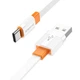 Кабель USB Borofone BX89 Union USB-A to Type-C сила тока до 3A защищен оплеткой из PVC, цвет Бело-Оранжевый - изображение 2