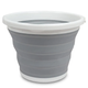 Відро 10 літрів туристичне складане Silicon Collapsible Bucket Сіре - изображение 1
