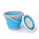 Відро 5 літрів туристичне складане Silicon Collapsible Bucket Блакитне - зображення 2