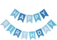 Прапорці паперові HAPPY BIRTHDAY Блакитний Ніжно-блакитний - зображення 1