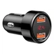 Автомобильное зарядное устройство Baseus Magic Series Dual QC Digital Display 45W 6A Быстрая зарядка Quick Charge 3.0 Зарядка в авто Black - изображение 2