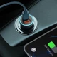 Автомобильное зарядное устройство Baseus Golden Contactor Pro Dual Quick Charger Car Charger USB + Type-C 40W + Кабель USB For Type-C 5A 1м Быстрая зарядка QC 3.0 Dark Gray - изображение 10